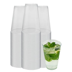 Chef 101 14 oz Clear Plastic Tumbler - 3 1/4