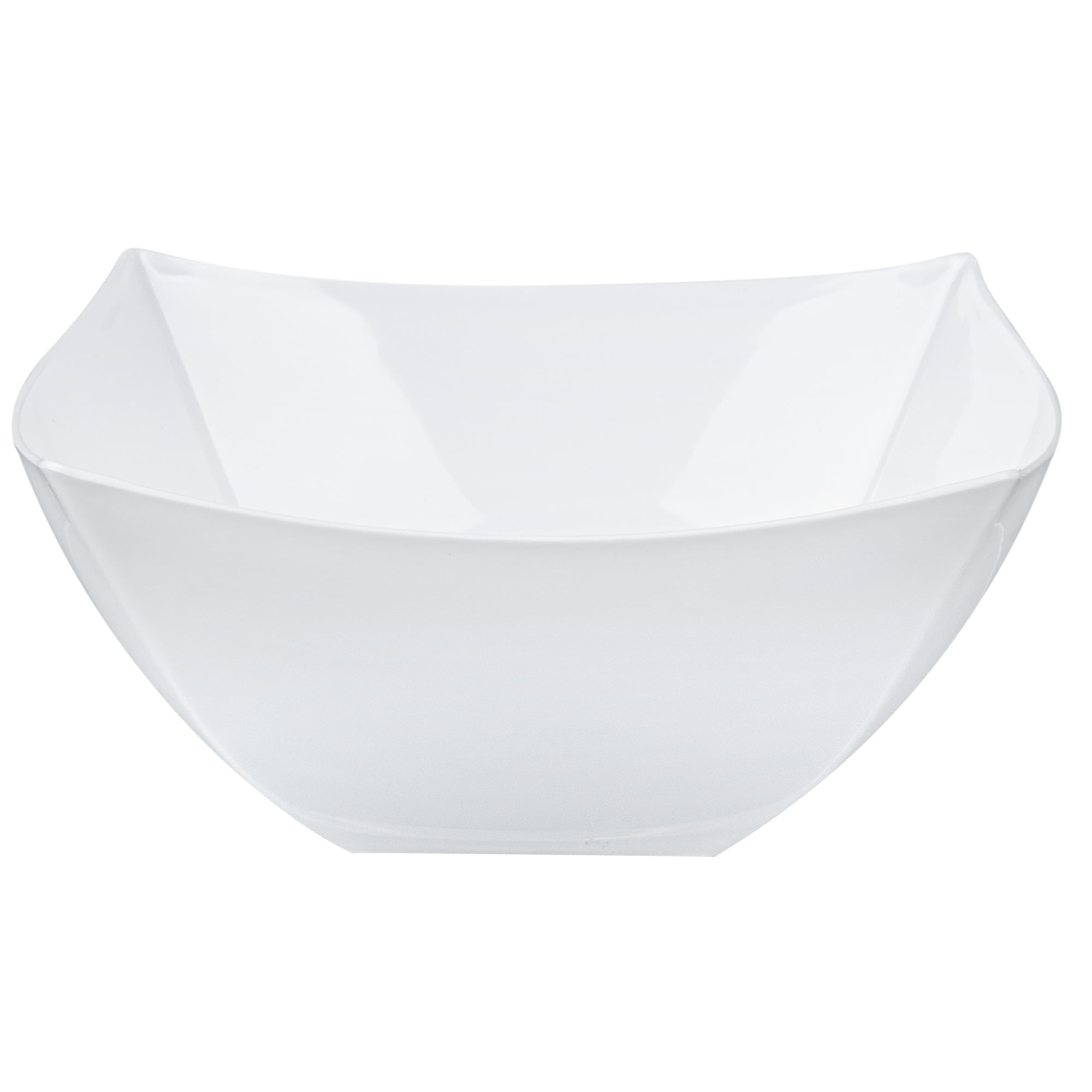 Moderna 8 oz Square White Plastic Bowl - 4 1/2" x 4 1/2" x 2" - 100 ...