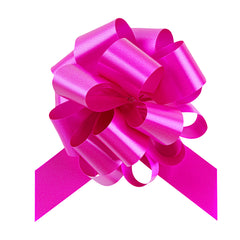 Gift Tek Hot Pink Plastic Flora Satin Pull Bow - 5 1/2