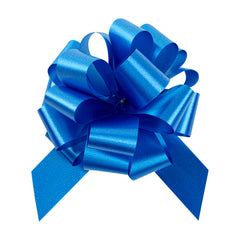 Gift Tek Midnight Blue Plastic Flora Satin Pull Bow - 5 1/2