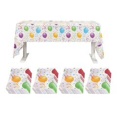 Table Tek Rectangle Assorted Balloon Plastic Table Cover - 108