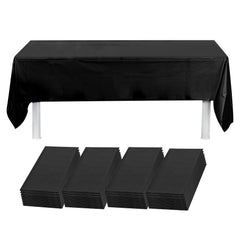 Table Tek Rectangle Black Plastic Table Cover - 108