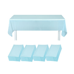 Table Tek Rectangle Blue Plastic Table Cover - 108