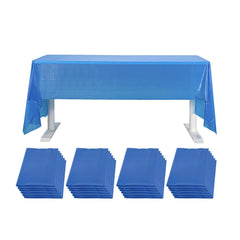 Table Tek Rectangle Navy Blue Plastic Table Cover - 108