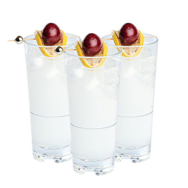 14 oz drinking glasses Bev Tek 14 oz Polycarbonate Highball Glass - Stackable - 3