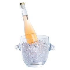Bar Lux 2.1 qt Clear Plastic Ice / Champagne Bucket - 8 3/4
