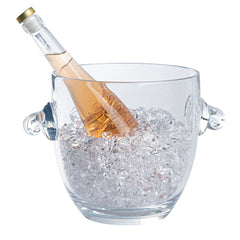 Bar Lux 5.3 qt Clear Plastic Ice / Champagne Bucket - 11 3/4