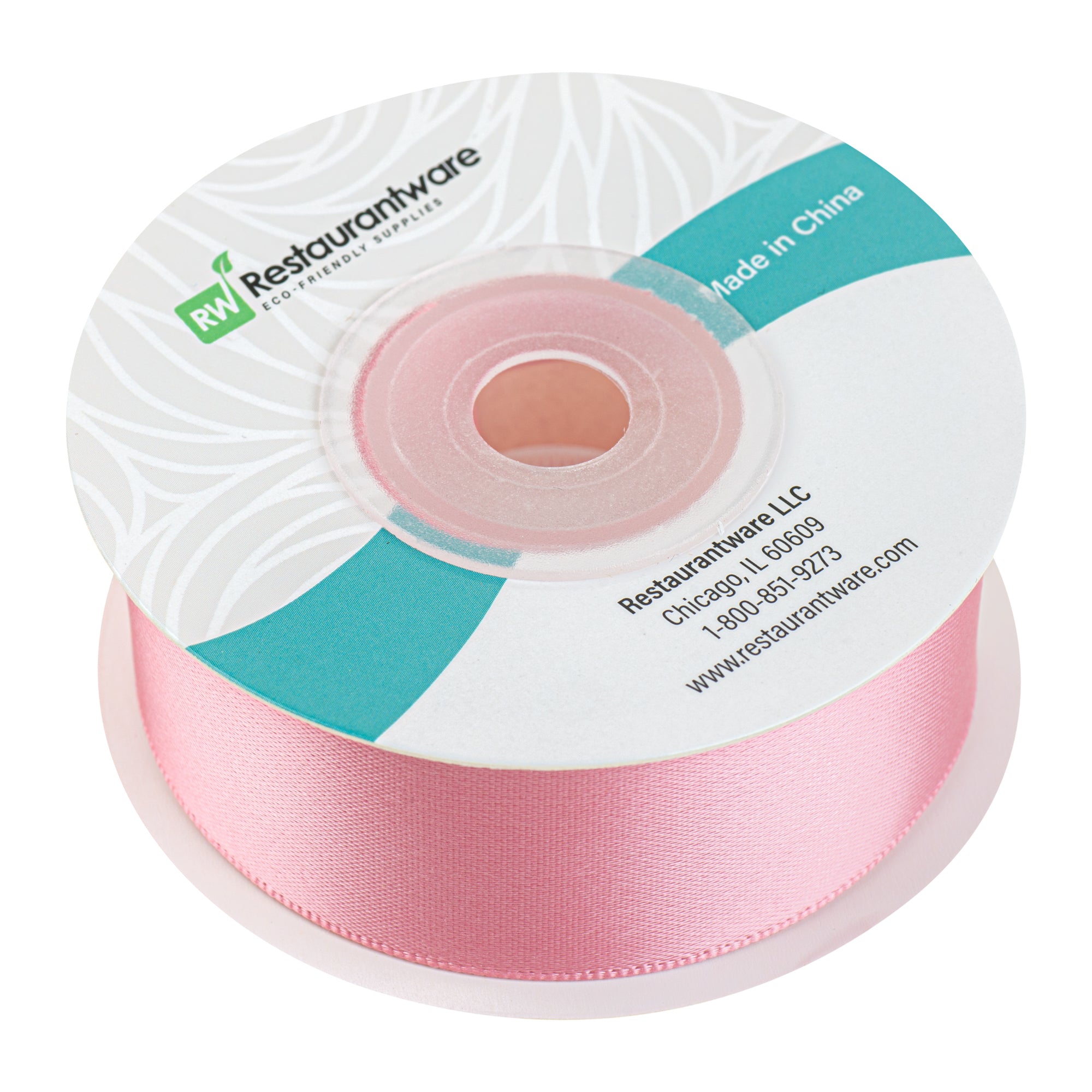 Gift Tek Pink Polyester Satin Ribbon - Single Face - 1