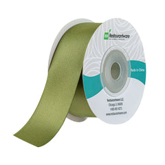 Gift Tek Spring Moss Green Polyester Satin Ribbon - Single Face - 1