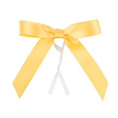 Gift Tek Gold Polyester Satin Twist Tie Bow - Pre-Tied - 3
