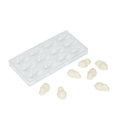 Pastry Tek Polycarbonate Bunny Candy / Chocolate Mold - 12-Compartment - 1 count box