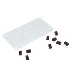 Pastry Tek Polycarbonate Wave Candy / Chocolate Mold - 28-Compartment - 1 count box