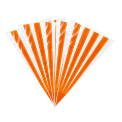 Bag Tek Plastic Cone Bag - Orange Stripes - 6