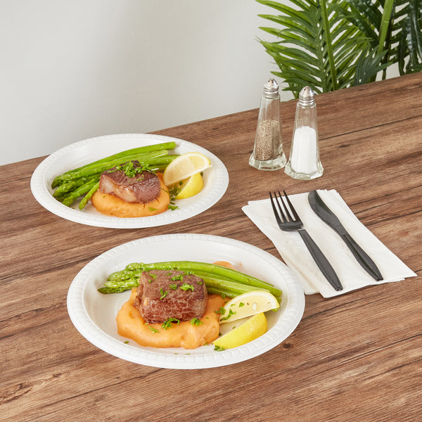 Restaurantware-Chef 101 9.1 Inch Microwavable Food Plates, 100 Round Plastic Plates