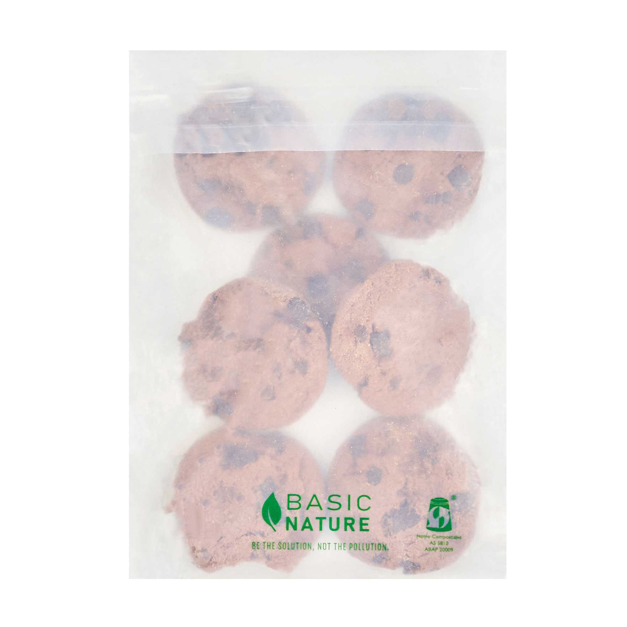 Basic Nature Translucent PLA Plastic / PBAT Lip and Tape Bag - Self-Sealing, Compostable - 7" x 5" - 5300 count box