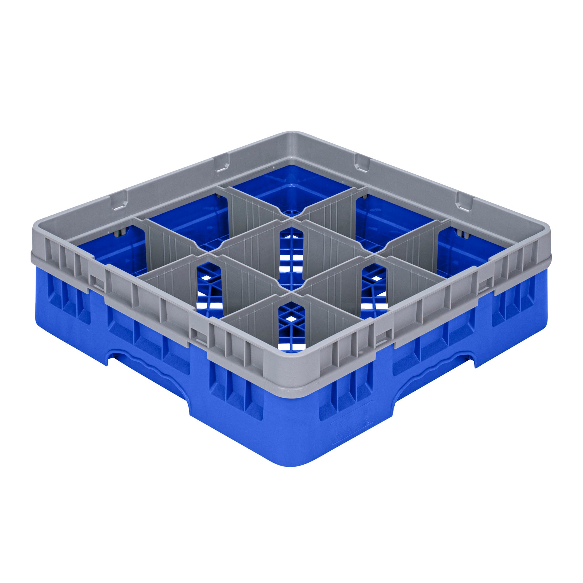 Clean Tek Professional Blue Glass Rack - 9 Compartments, 1 Full Drop ...