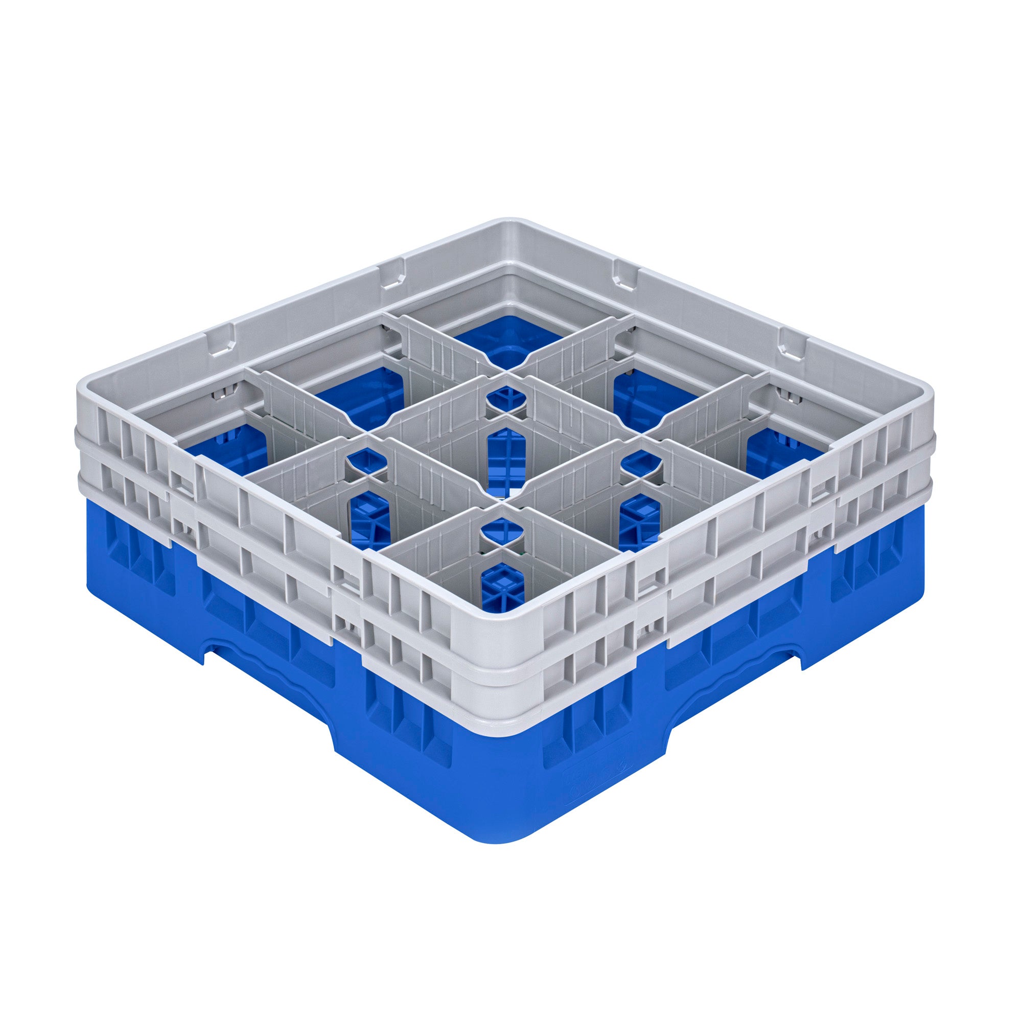 Clean Tek Professional Blue Glass Rack - 9 Compartments, 1 Full Drop ...
