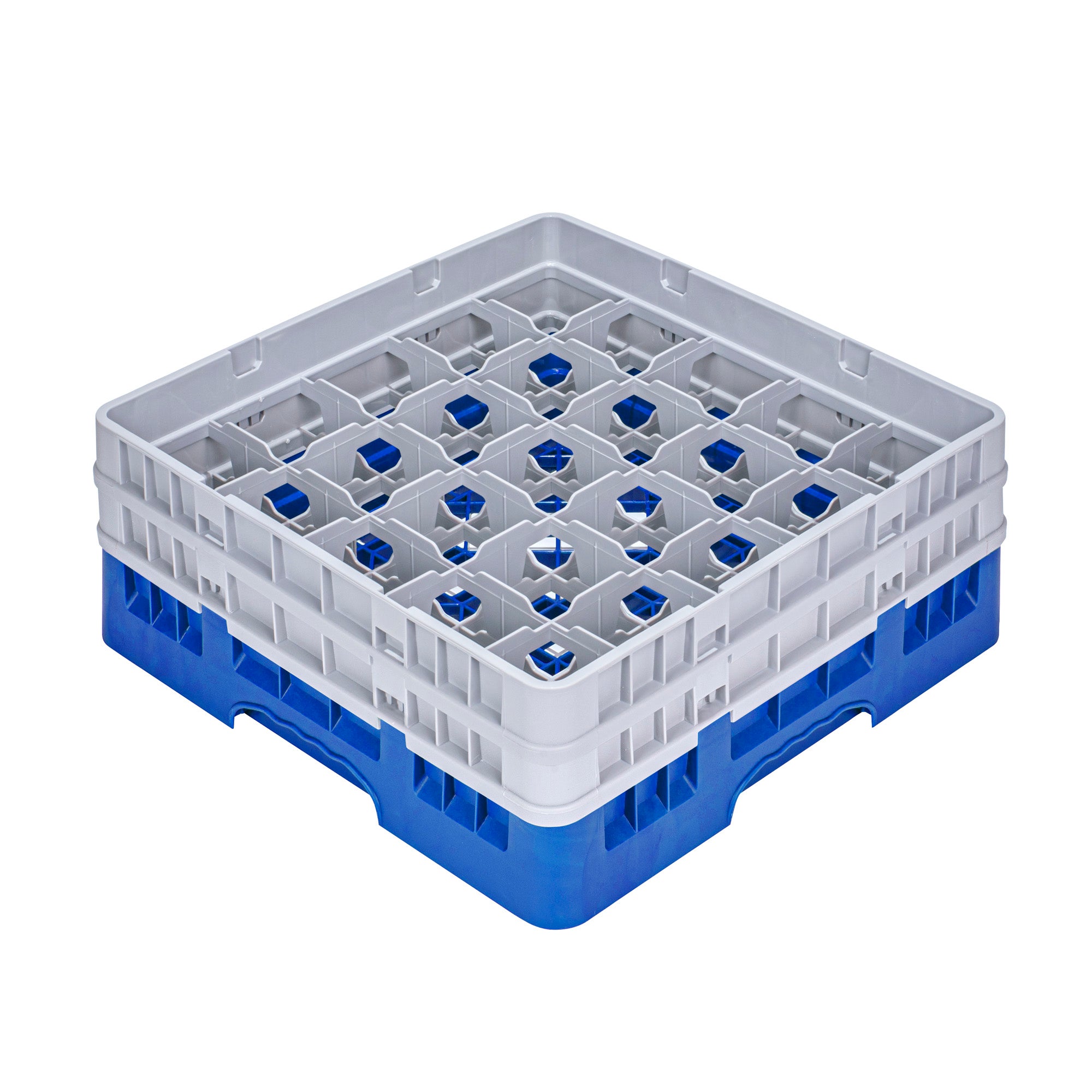 Clean Tek Professional Blue Glass Rack - 25 Compartments, 1 Full Drop ...