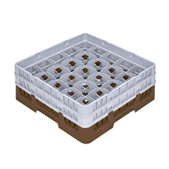 Clean Tek Professional Brown Glass Rack - 25 Compartments, 1 Full Drop ...