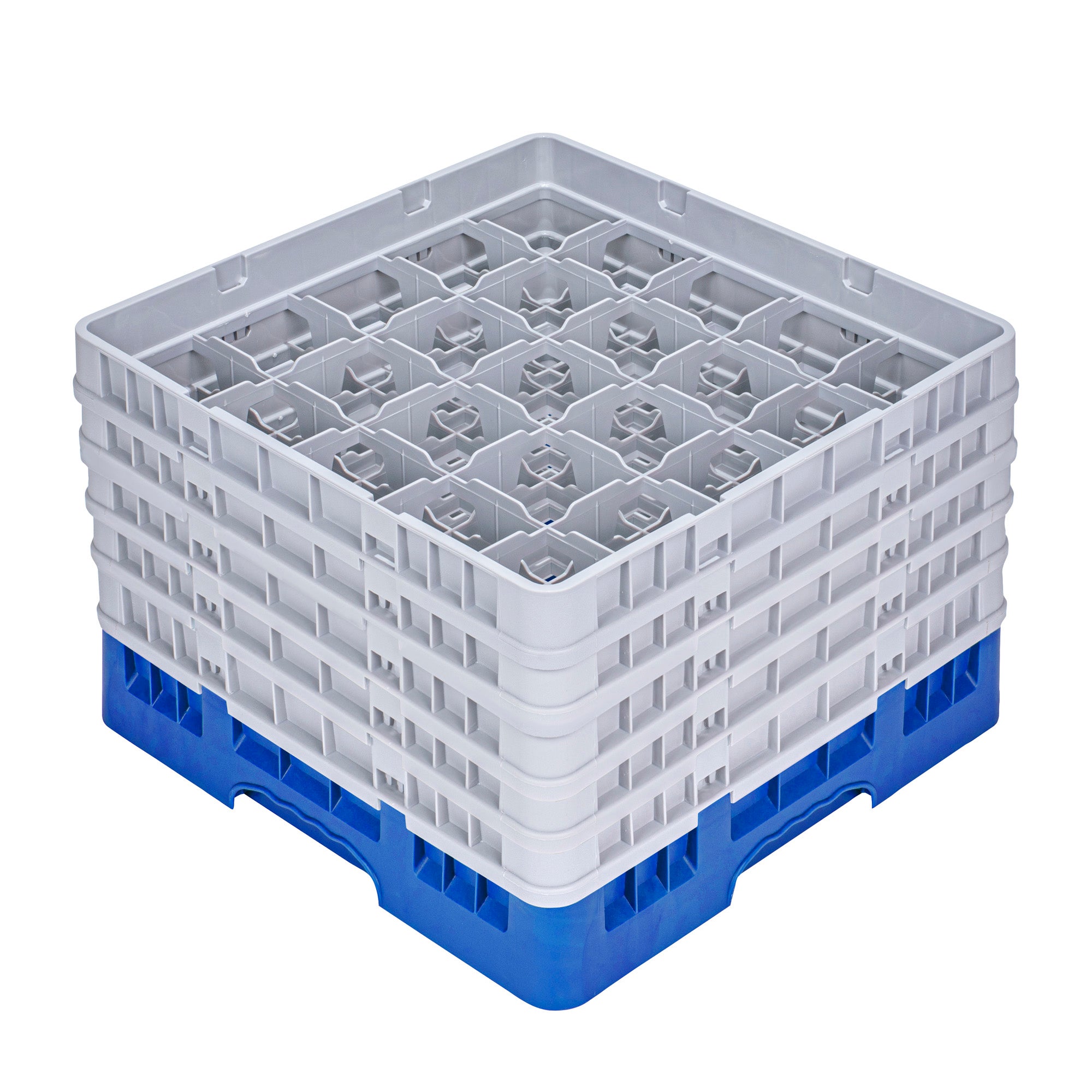 Clean Tek Professional Blue Glass Rack - 25 Compartments, 1 Full Drop ...