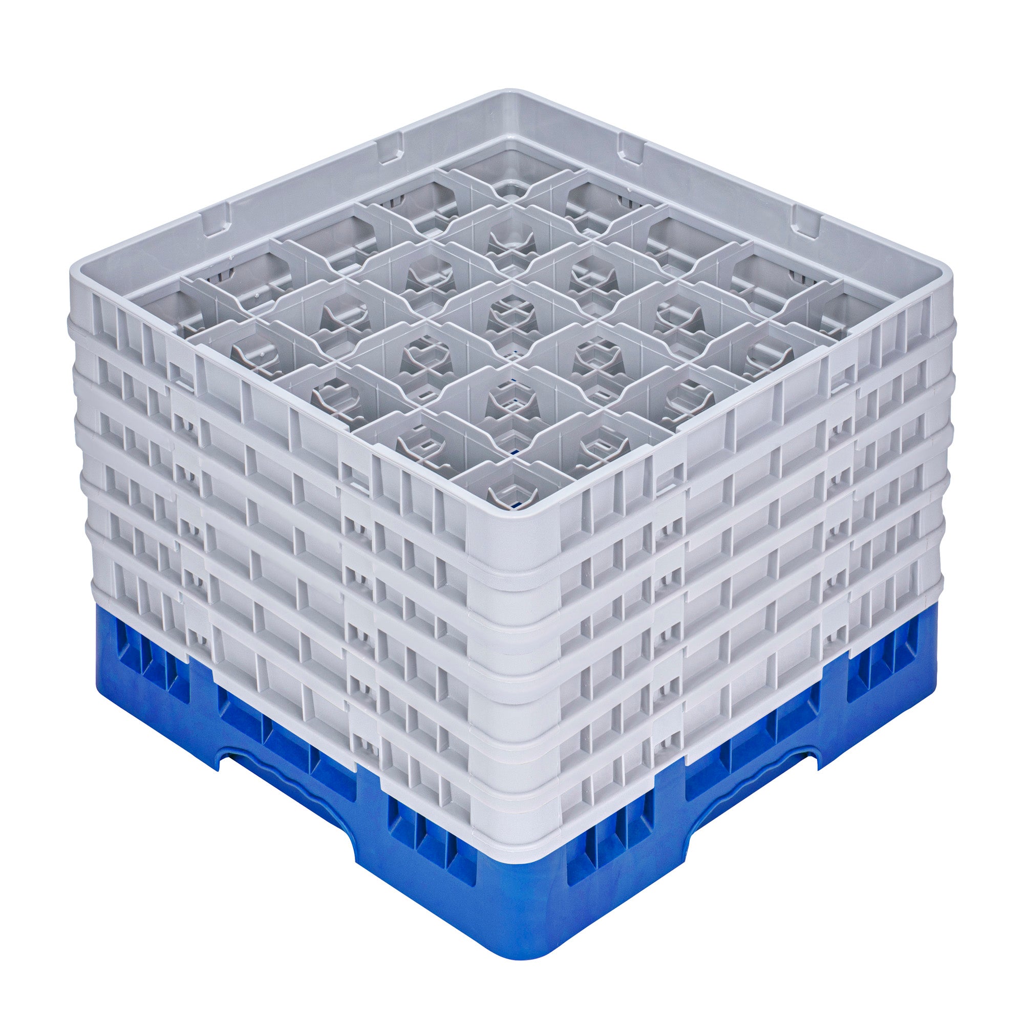 Clean Tek Professional Blue Glass Rack - 25 Compartments, 1 Full Drop ...