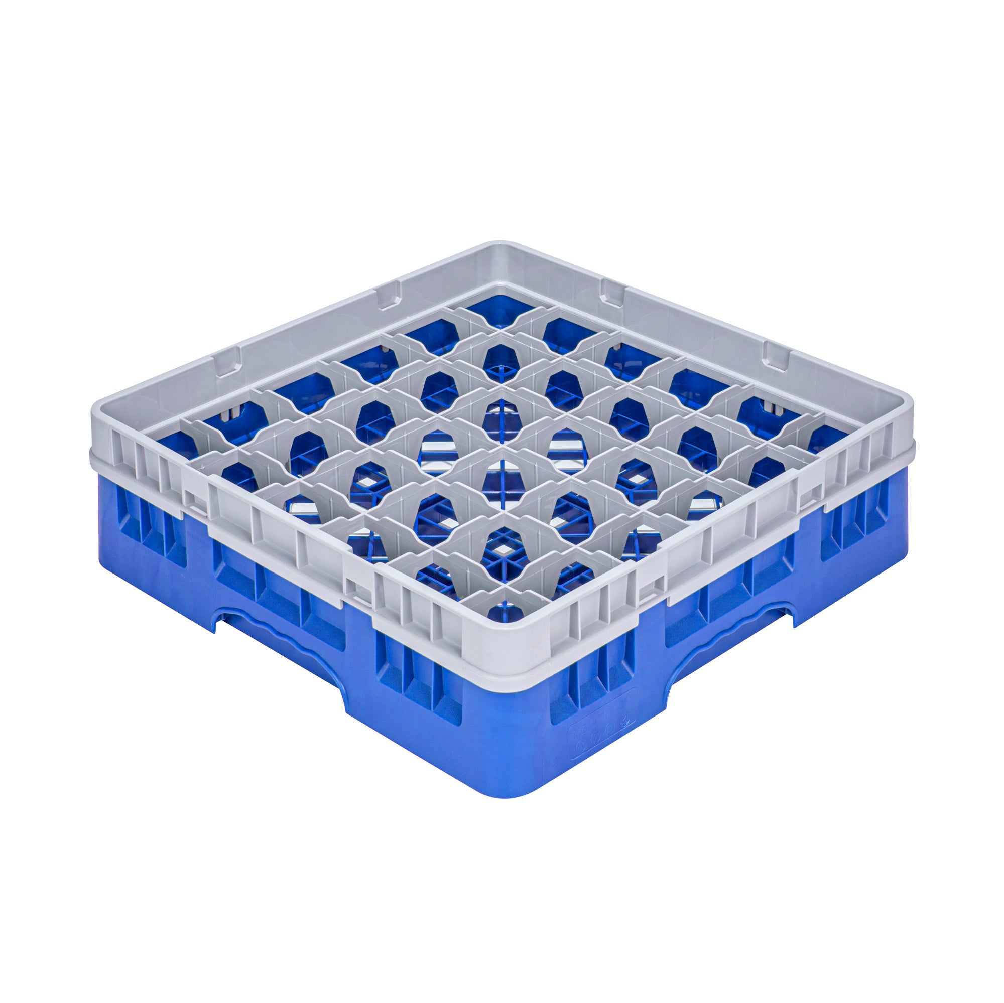 Clean Tek Professional Blue Glass Rack - 36 Compartments, 1 Full Drop ...