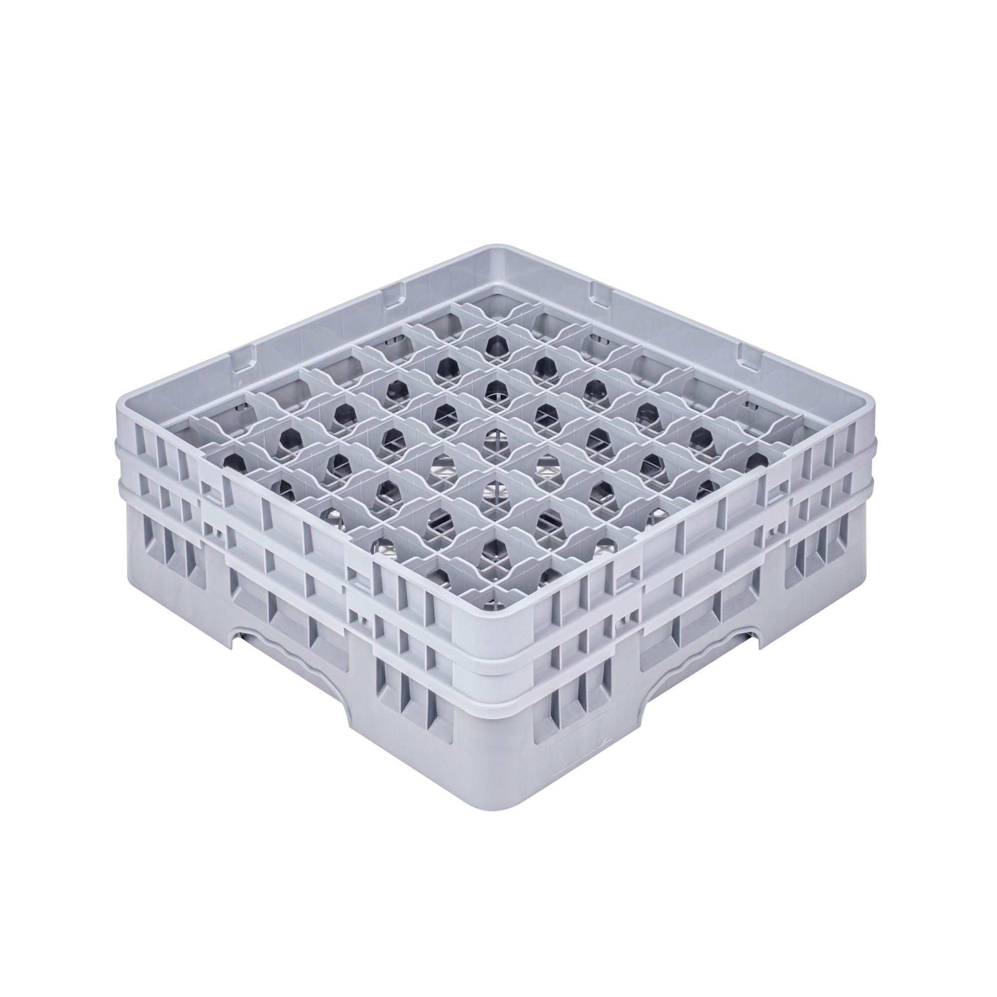 Clean Tek Professional Gray Glass Rack - 49 Compartments, 1 Full Drop ...