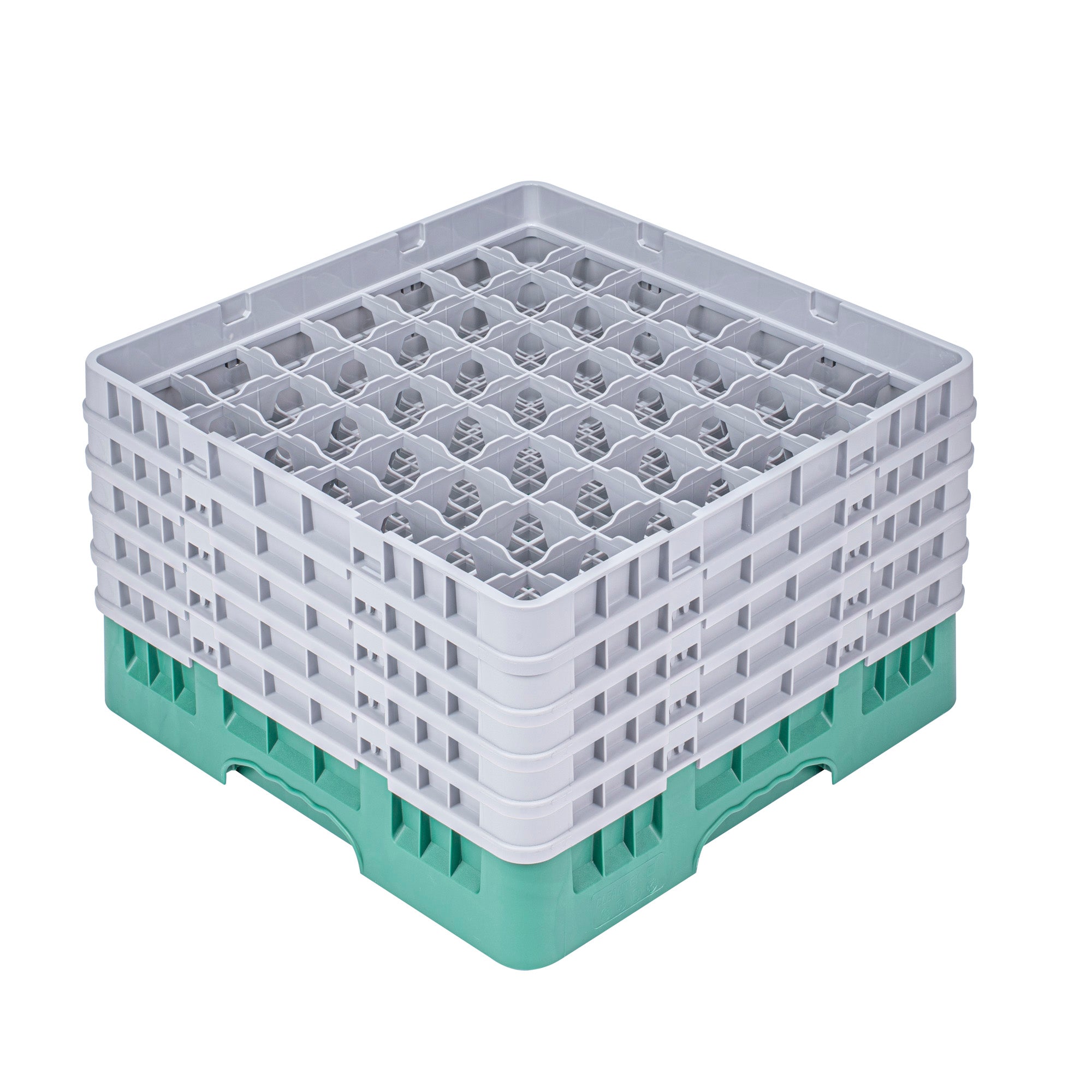 Glass Rack 49 Clean Tek Professional Green Glass Rack - 49 Compartments, 1 Full Drop ...