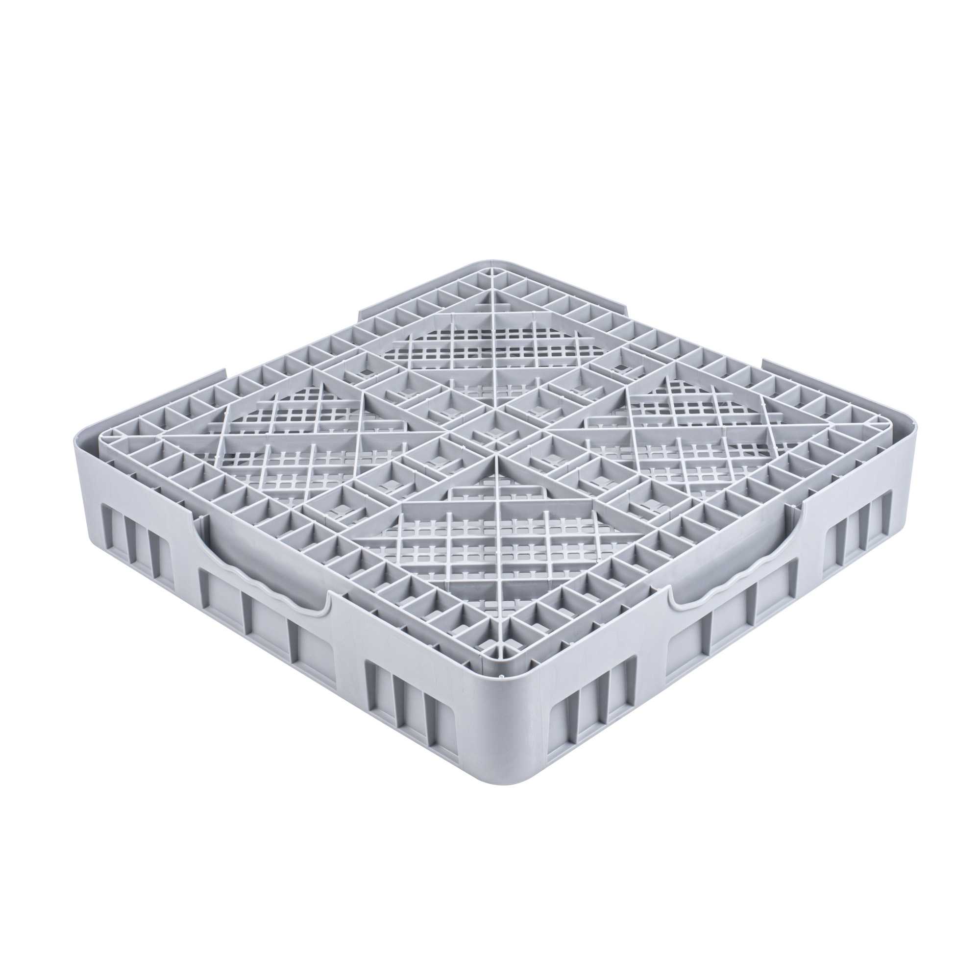 Clean Tek Professional Gray Flatware Rack - 19 3/4" x 19 3/4" x 4" - 6 count box