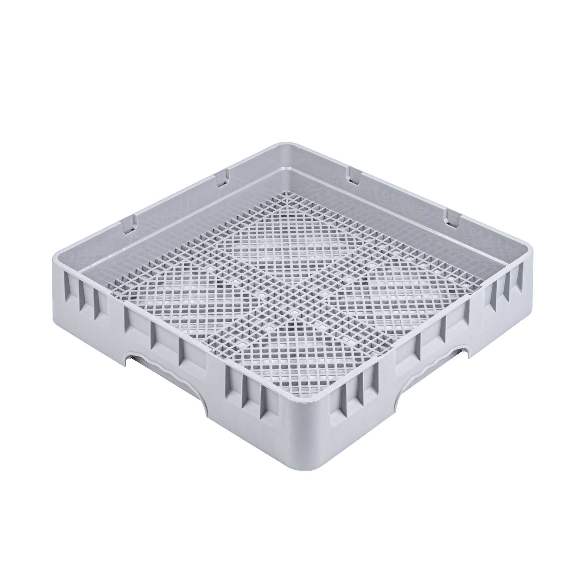 Clean Tek Professional Gray Flatware Rack - 19 3/4" x 19 3/4" x 4" - 6 count box