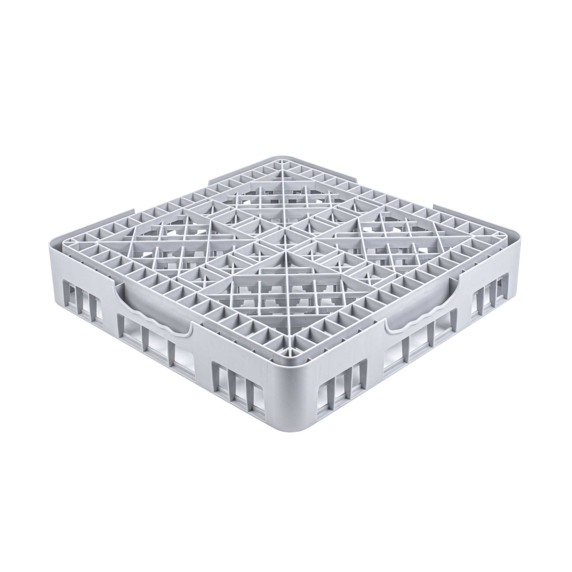 Clean Tek Professional Gray Peg Rack - with Closed Sides - 19 3/4" x 19 3/4" x 4" - 6 count box