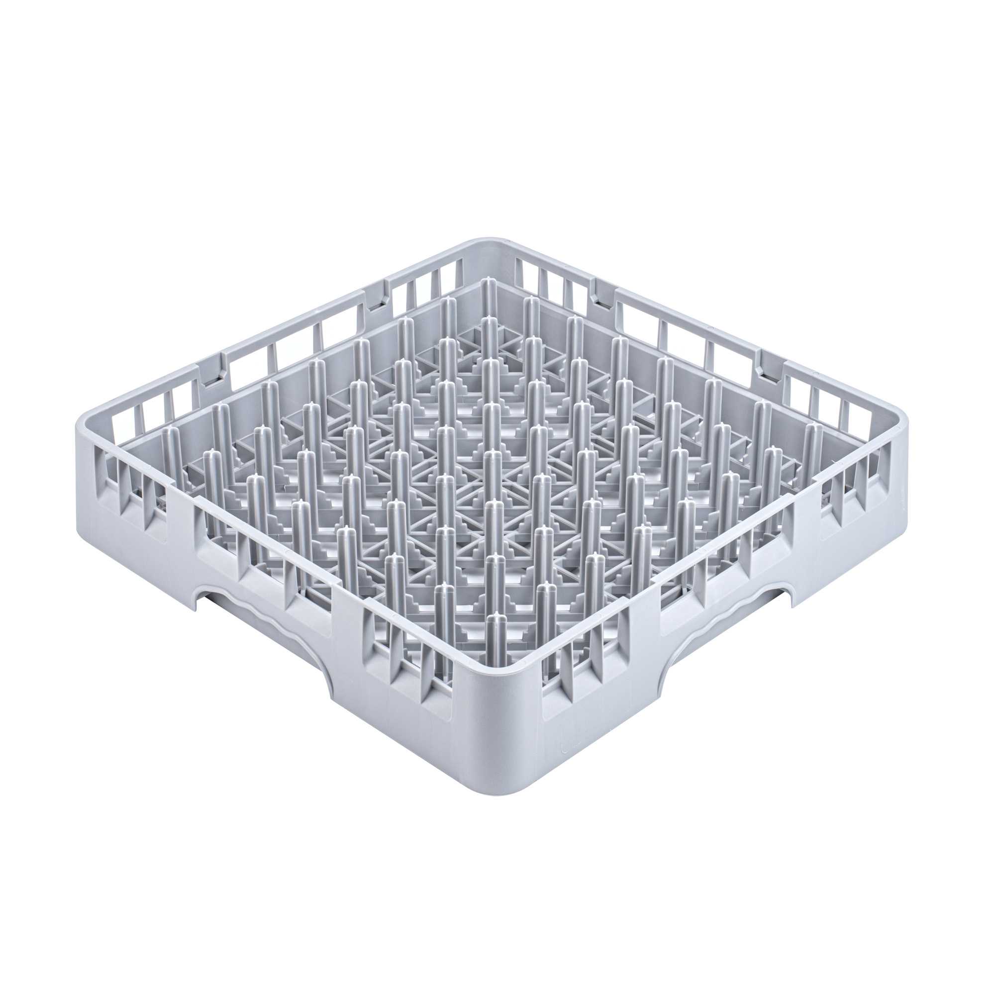 Clean Tek Professional Gray Peg Rack - with Closed Sides - 19 3/4" x 19 3/4" x 4" - 6 count box