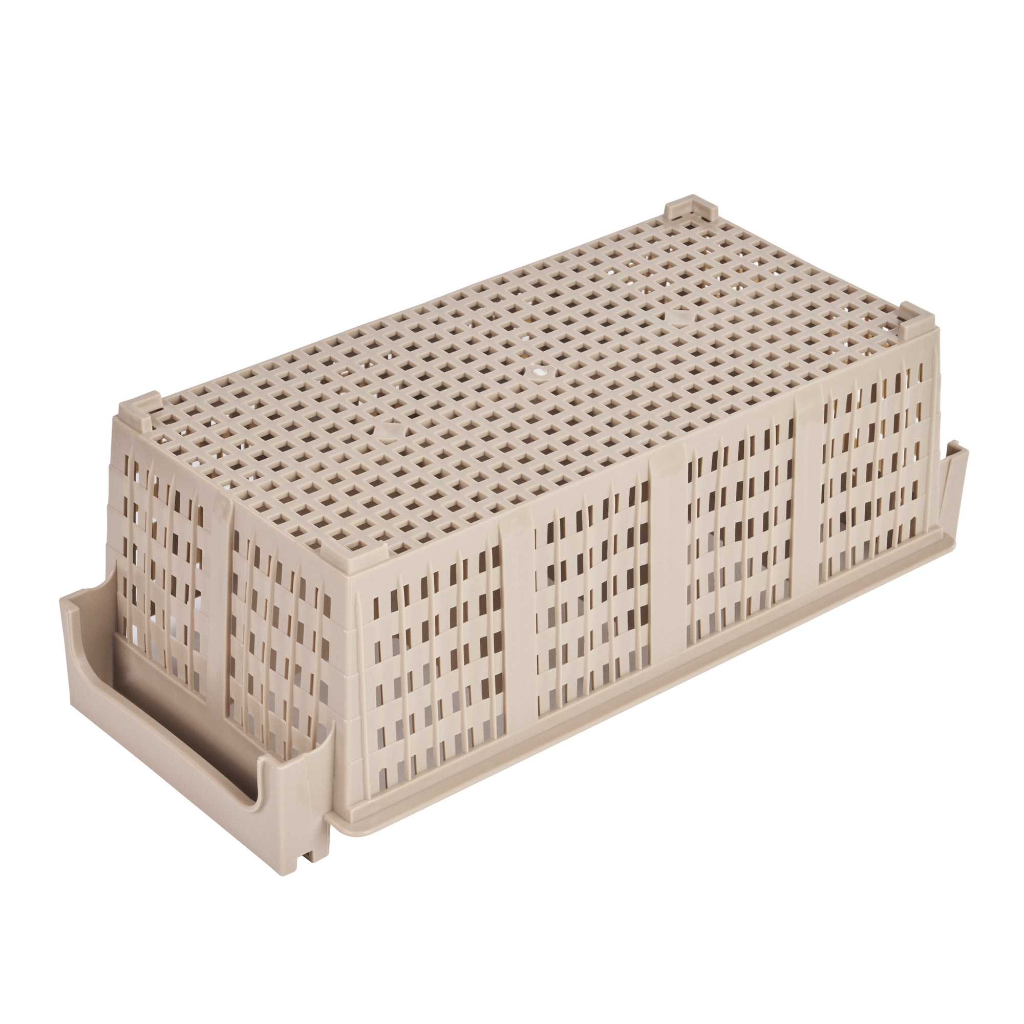 Clean Tek Professional Brown Flatware Rack - 8 Compartments - 16 1/2" x 8 1/4" x 5 3/4" - 12 count box