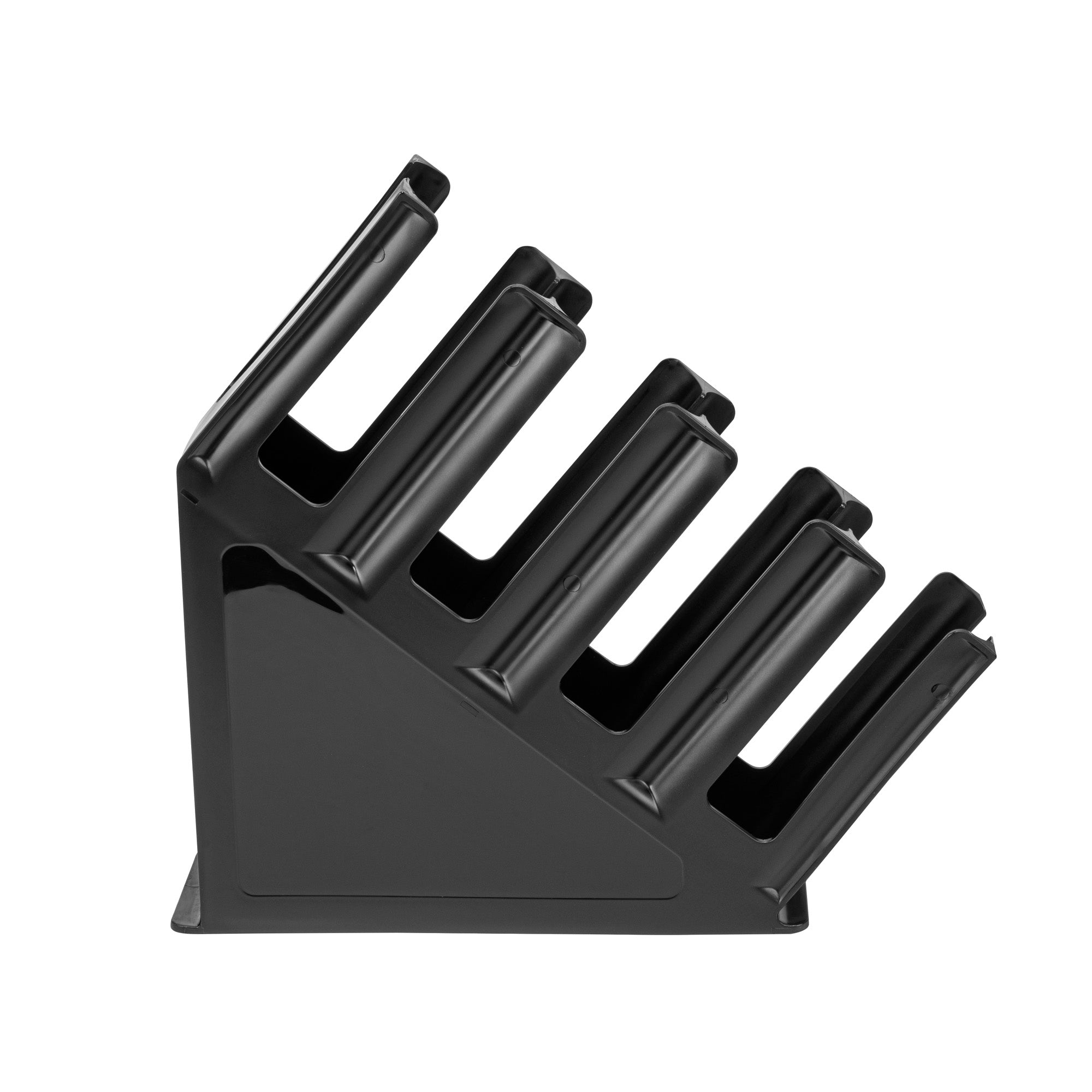 Restpresso Black Plastic Coffee Cup / Lid Organizer - 4 Section - 18 1/2" x 4 1/2" x 18" - 1 count box