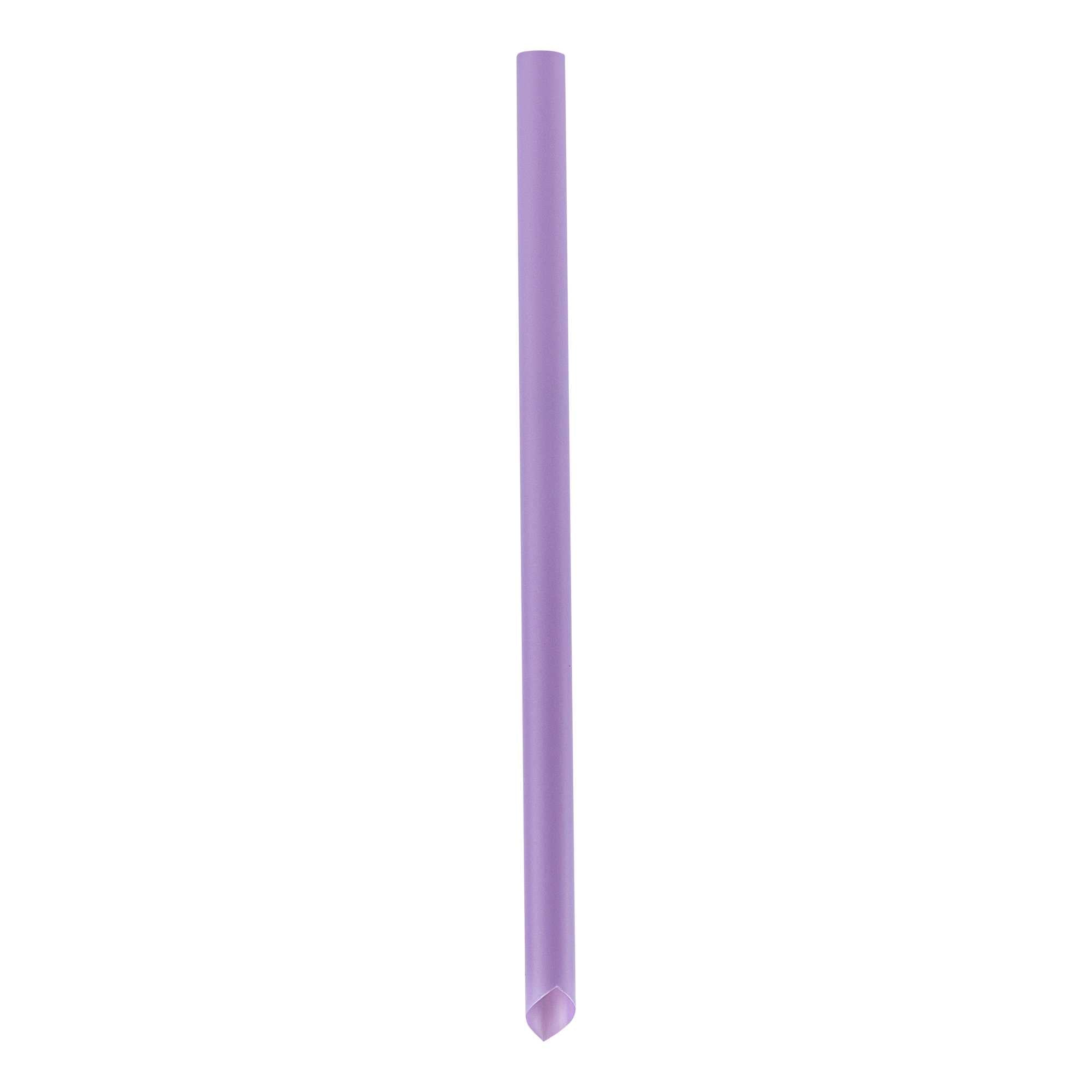 Basic Nature Purple PLA Plastic Extra Wide Boba Straw - Unwrapped, Compostable, Pointed - 9" - 4000 count box