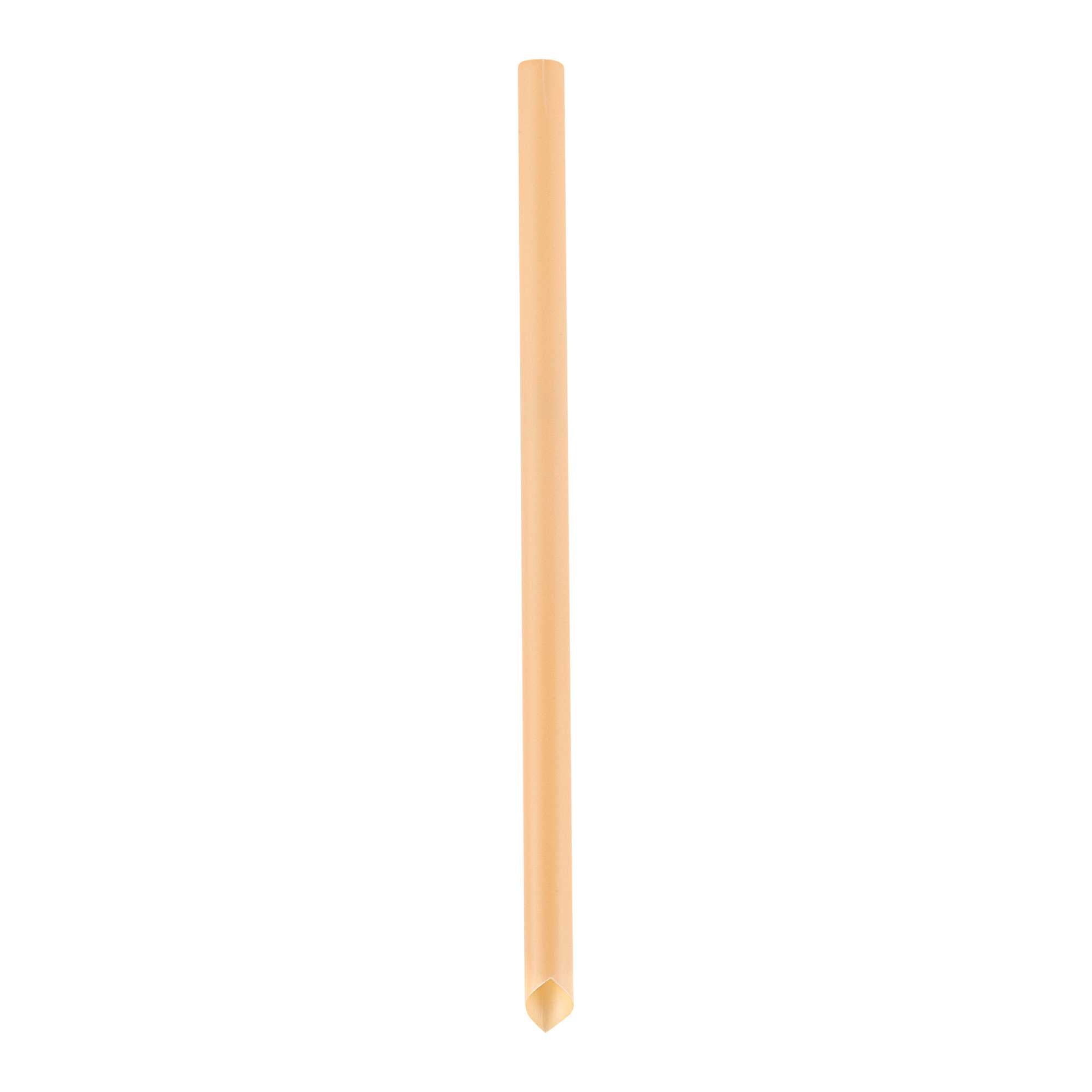 Basic Nature Orange PLA Plastic Extra Wide Boba Straw - Unwrapped, Compostable, Pointed - 9" - 4000 count box