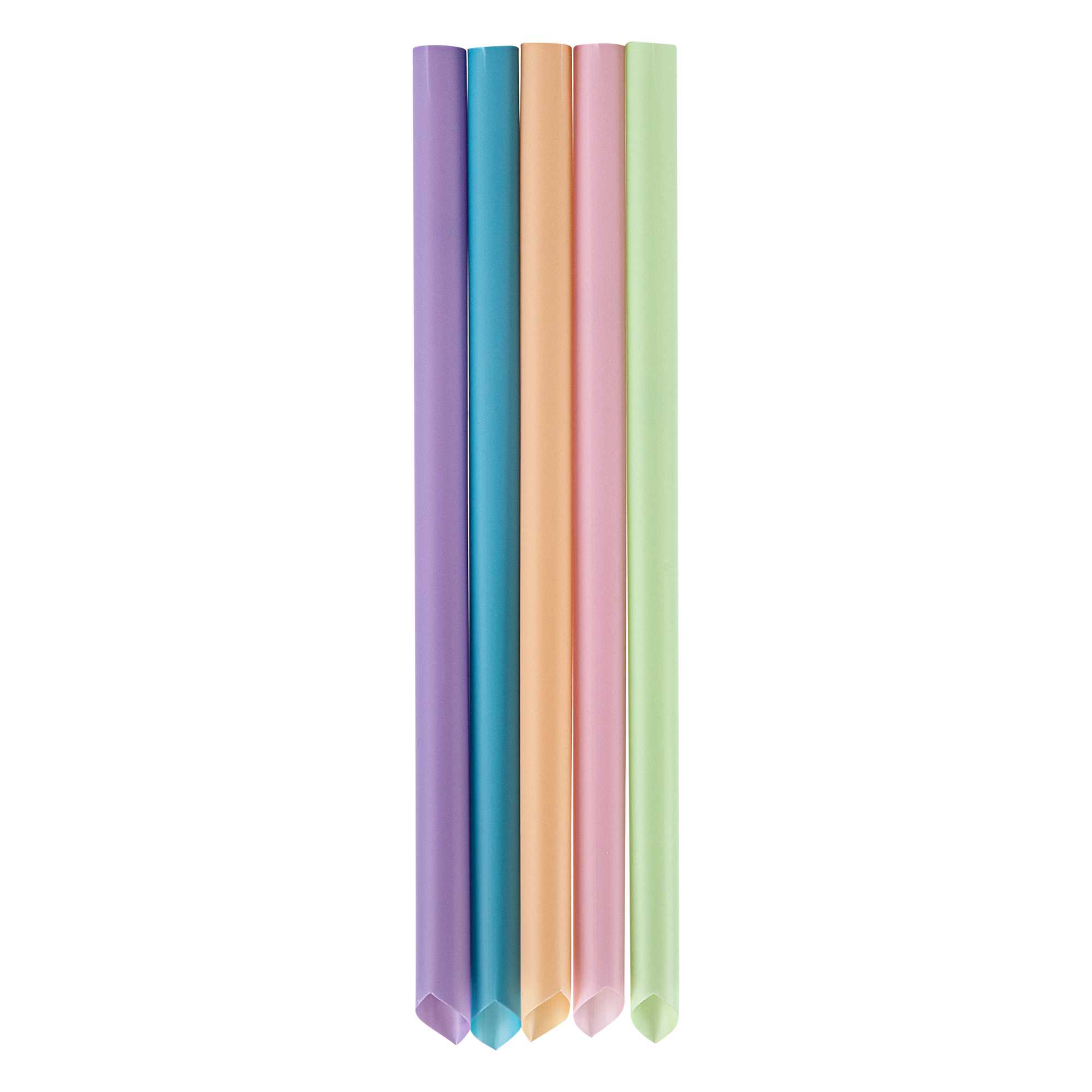 Basic Nature Assorted PLA Plastic Straw - Unwrapped, Compostable, Pointed - 9" - 4000 count box