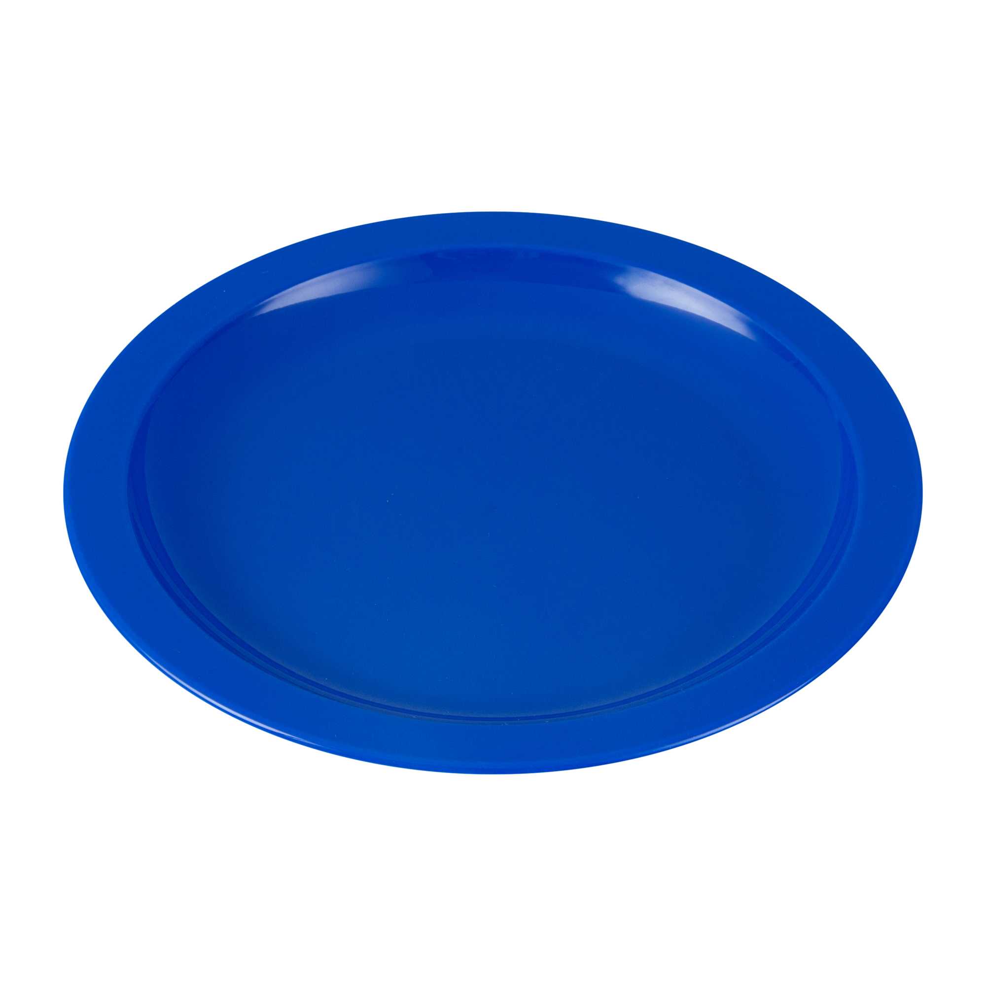 RW Kids Round Blue Plastic Plate - 6 3/4" x 6 3/4" - 10 count box