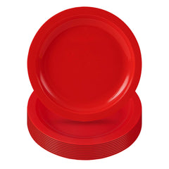 RW Kids Round Red Plastic Plate - 6 3/4