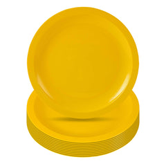 RW Kids Round Yellow Plastic Plate - 9