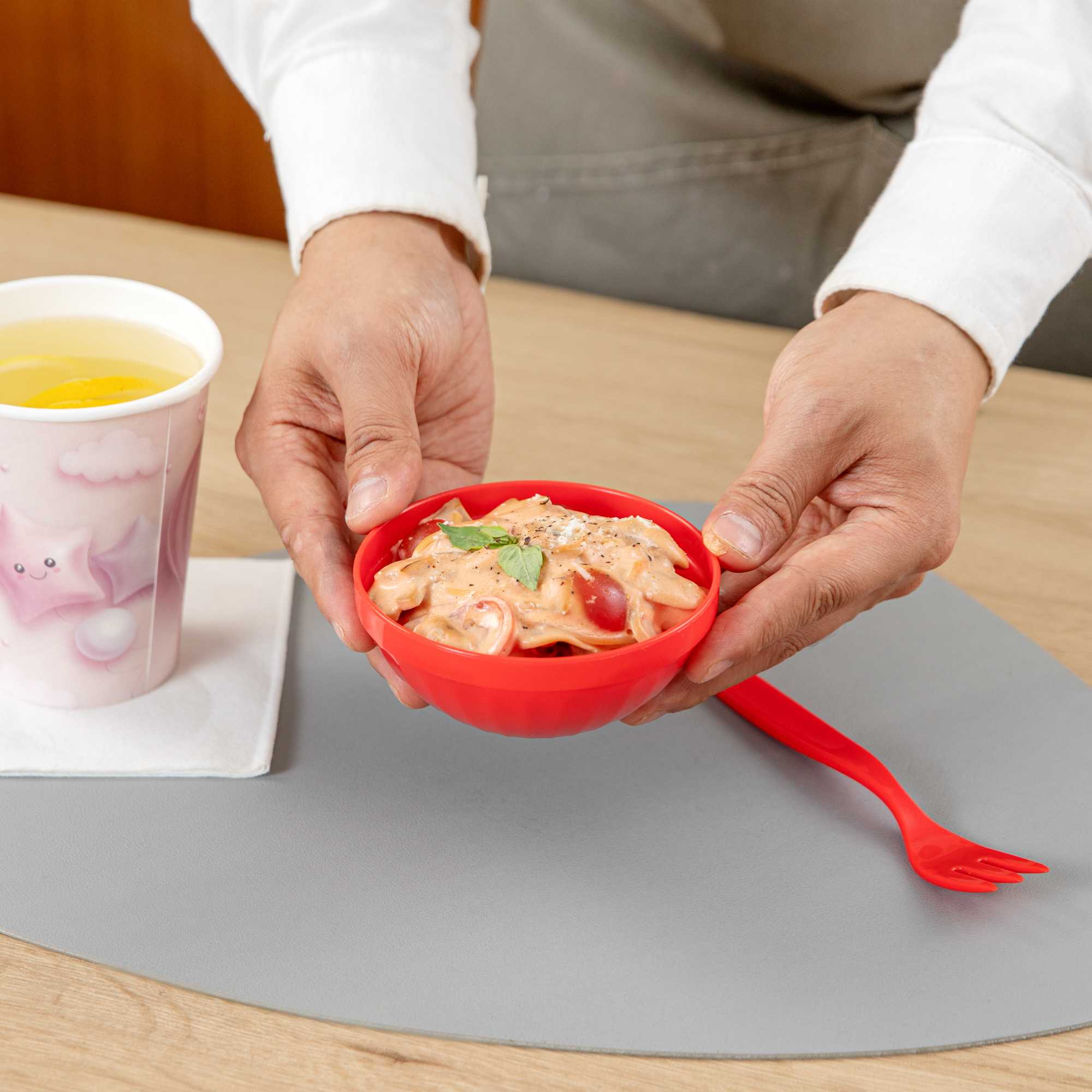 RW Kids 7 oz Round Red Plastic Bowl - 4