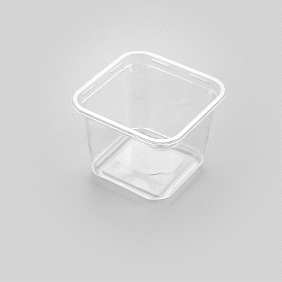 Restaurantware Deli Container 100 Pack of 20 oz Square Disposable Plastic Food Container Leak-Resistant Cold Snack Box Clear
