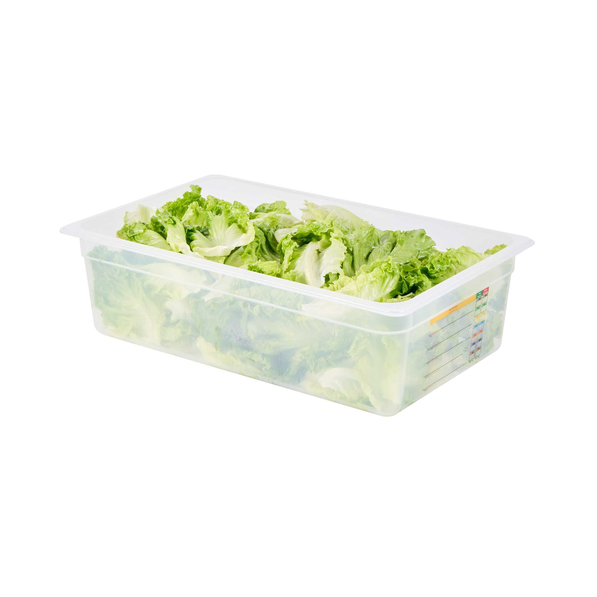 Met Lux Rectangle White Polypropylene Full Size Food Pan - 6" Deep, with Label - 1 count box