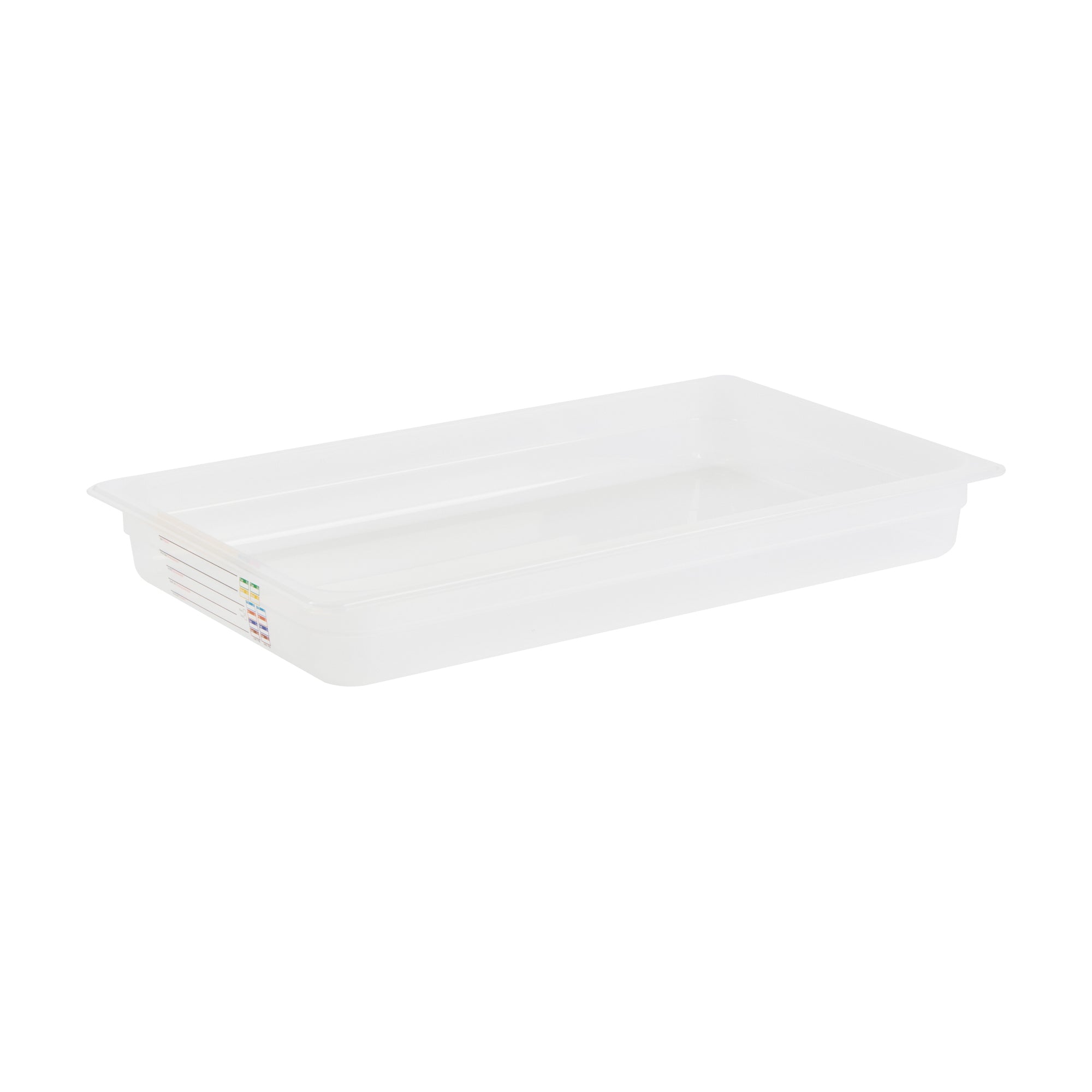 Met Lux Rectangle White Polypropylene Full Size Food Pan - 2.5" Deep, with Label - 10 count box