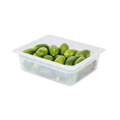 Met Lux Rectangle White Polypropylene Half Size Food Pan - 4