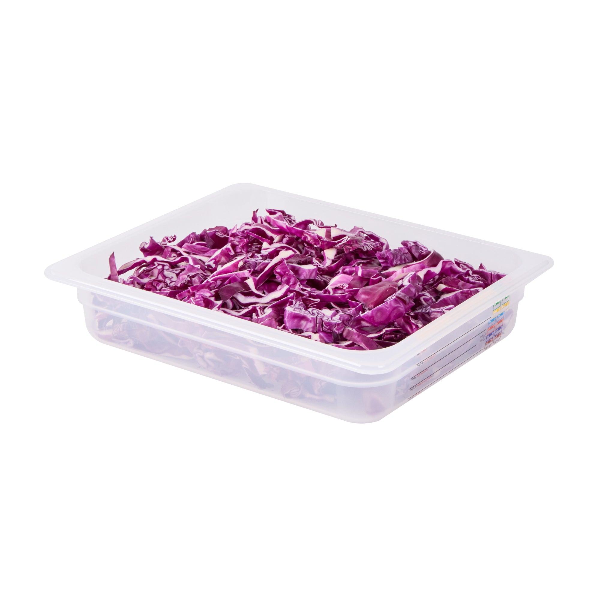 Met Lux Rectangle White Polypropylene Half Size Food Pan - 2.5" Deep, with Label - 10 count box