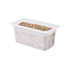 Met Lux Rectangle White Polypropylene 1/3 Size Food Pan - 6