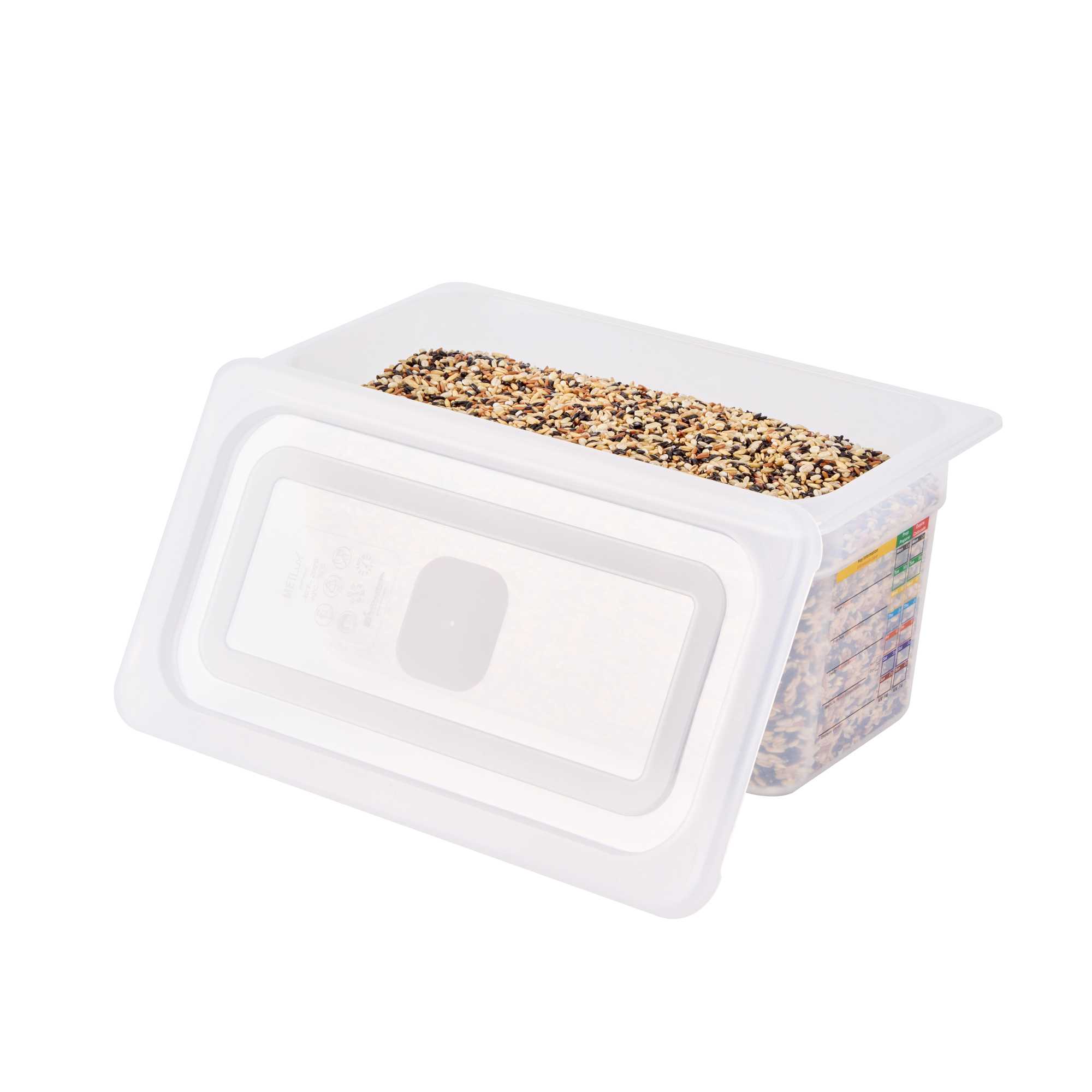 Met Lux Rectangle Clear Polypropylene Lid - Fits 1/3 Size Food Pan - 12 3/4" x 7" - 1 count box