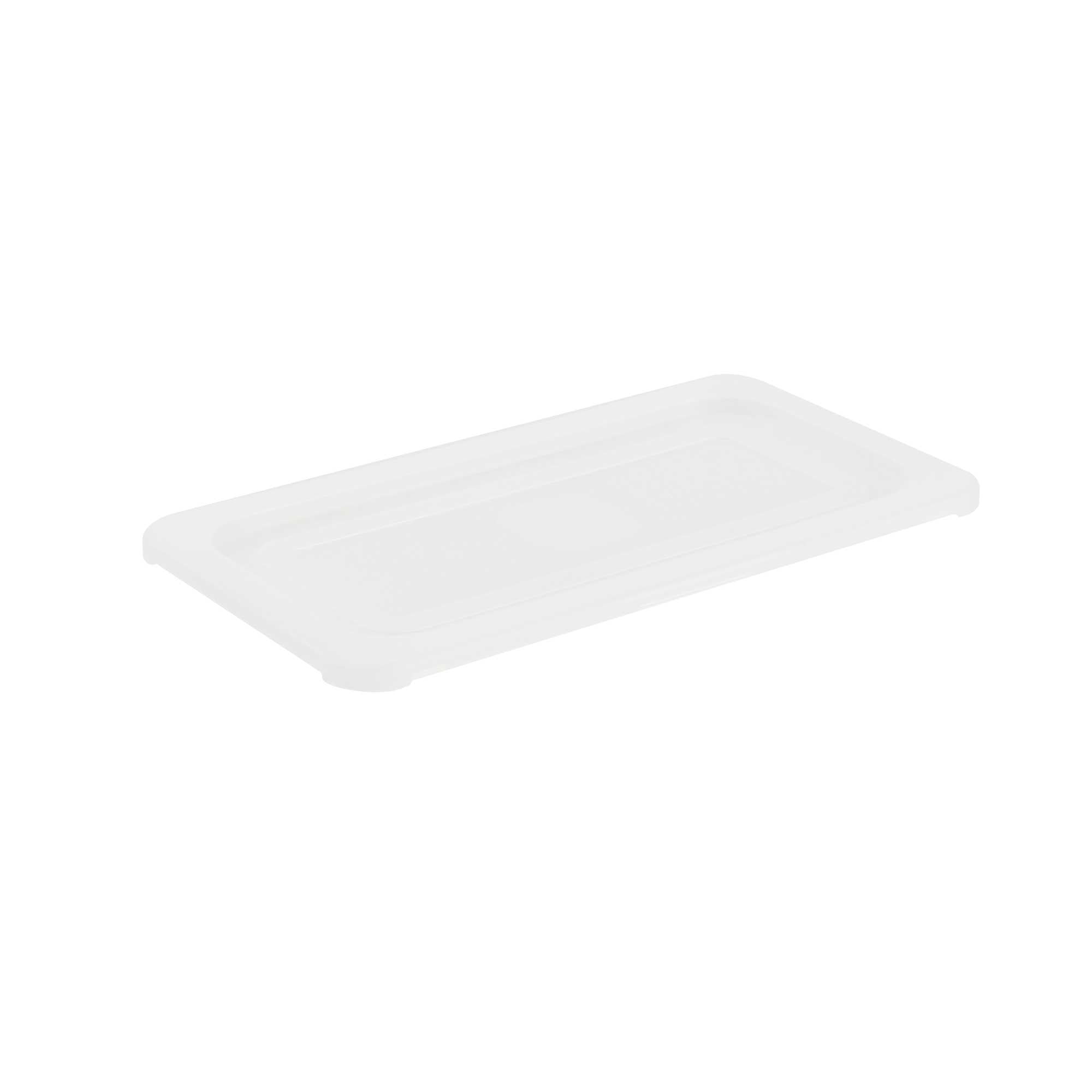 Met Lux Rectangle Clear Polypropylene Lid - Fits 1/3 Size Food Pan - 12 3/4" x 7" - 1 count box