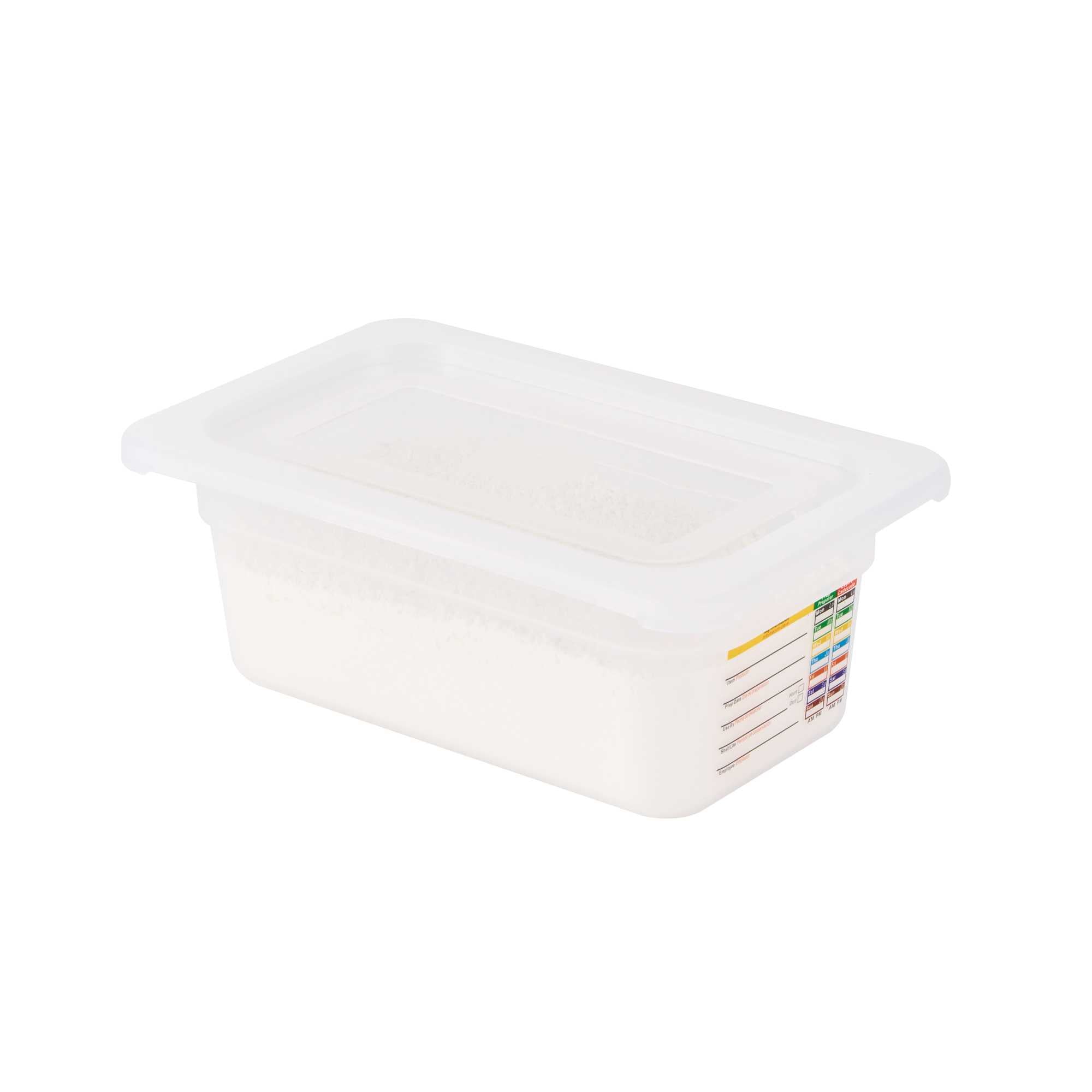 Met Lux Rectangle Clear Polypropylene Lid - Fits 1/4 Size Food Pan - 10 1/2" x 6 1/2" - 1 count box